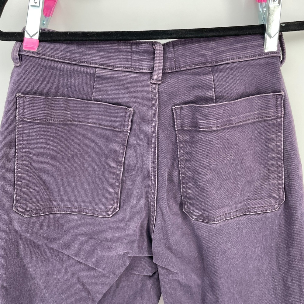Everlane The Straight Leg Crop Pant Purple High Rise Size 4 Regular - Picture 4 of 10